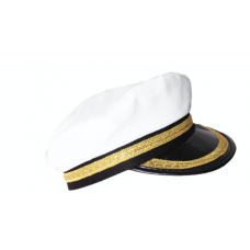 Nautical Captain Hat Plain with Gold Trim